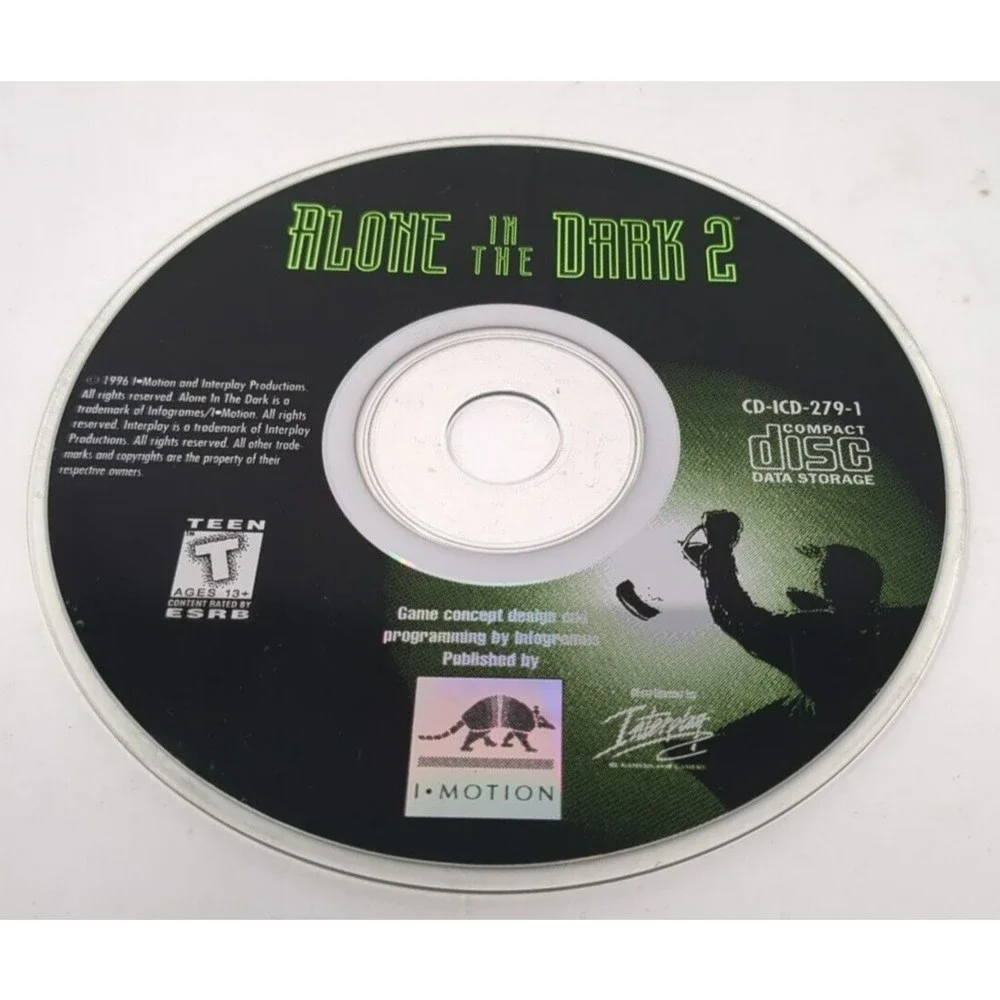 Alone in the Dark 2 PC 1996 CD-ROM Game Disc Only US Version Tested Working VTG